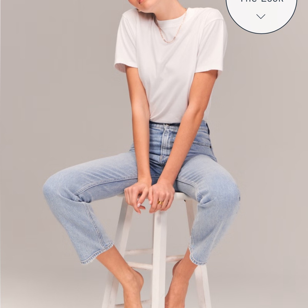 Abercrombie Ultra High Rise Ankle Straight Jeans